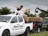 Alycia Burton Jumping Over 2 Toyota Hilux Utes